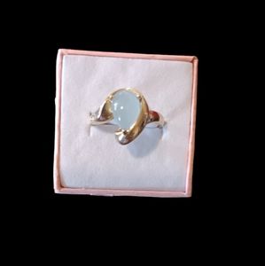 Moonstone 10k gold ring
